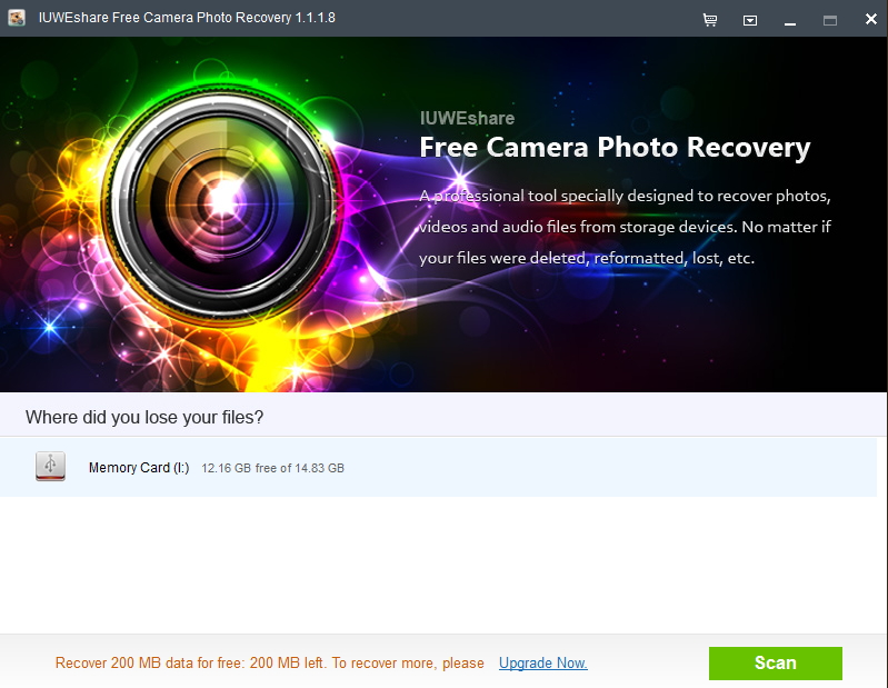 Windows 7 Free Camera Photo Recovery 1.9.9.9 full
