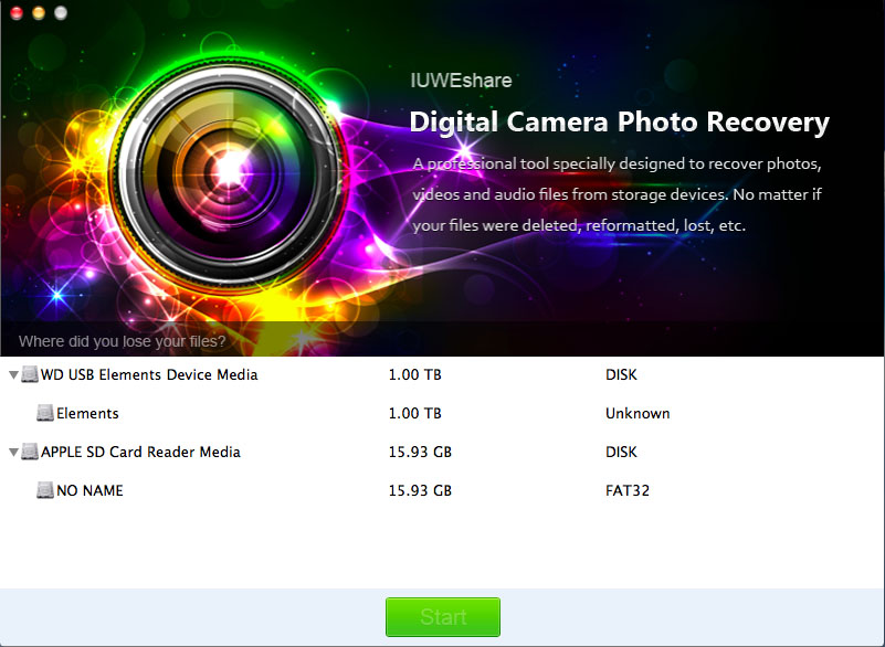 IUWEshare Mac Digital Camera Photo Recov 1.9.9.9 full