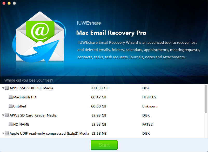 Mac Free Email Recovery 1.9.9.9 full
