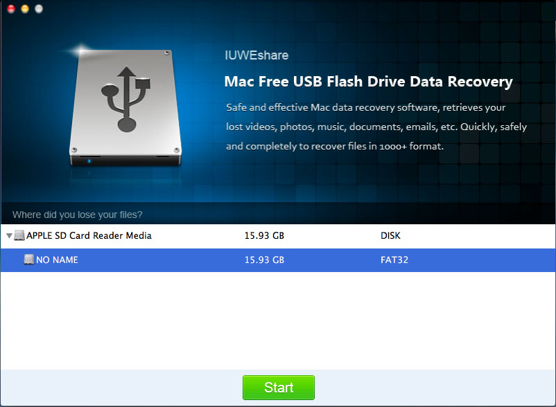 Mac Free USB Flash Drive Data Recovery 1.9.9.9 full