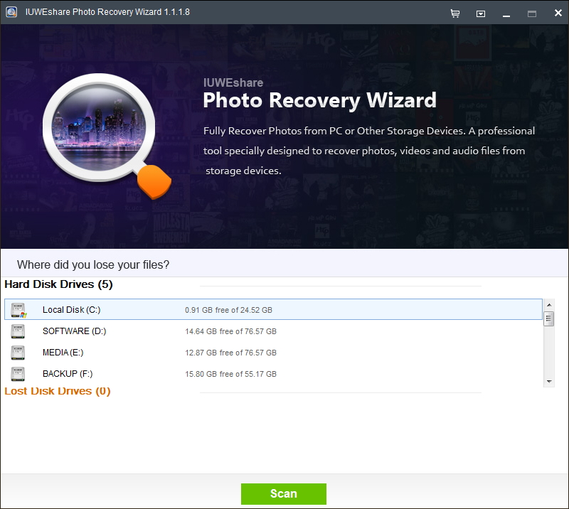 IUWEshare Photo Recovery Wizard Windows 11 download
